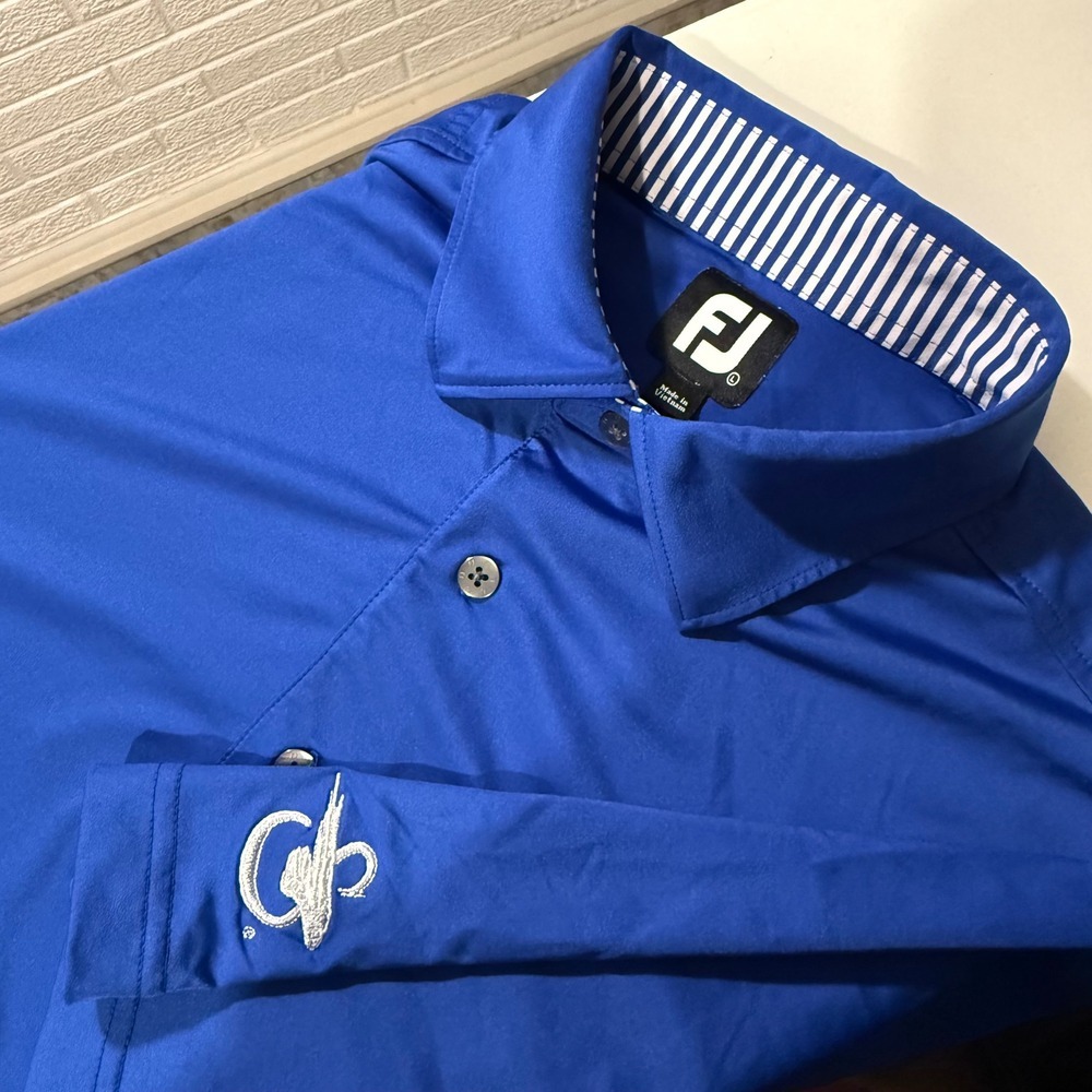 FootJoy Golf Polo Shirt‎ Mens Large Blue Golf Performance Athletic Casual